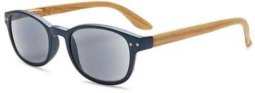 VEVESMUNDO Sonnenlesebrille Blaulichtfilter Holz Getönt Lesebrille Damen Herren Sehhilfe Holzsonnenbrillen mit sehstärke +1.0,+1.5,+2.0,+2.5,+3.0,+3.5,+4.0