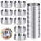Cendriers Ronds, Lot de 16 en Acier Inoxydable Cendriers, Cendrier de Bureau Moderne, Cendrier Moderne pour Salle de Conférence, Bars, Restaurants, Chambres à Coucher, pour l'intérieur et l'extérieur