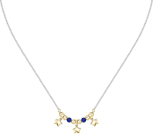 Morellato SAIX21 - Collana da donna in acciaio, perle, collezione TALISMANI, stelle, regalo per mamma, Lega di acciaio, Agata