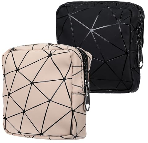 Gjinxi 2er Pack Damenbinden Periodentasche für Teenager Mädchen Aufbewahrungstasche für Damenbinden Tragbare Damenbinden Periodenbinden Tasche für Die Handtasche Kleine Make Up Taschen Mädchen Damen