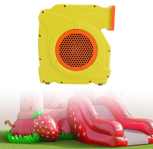 Luftgebläse, 2HP 1600W Gebläse Luftpumpe Ventilator Windmaschine mit Handgriff & Regenfester Schalter, 3300 U/min Hüpfburg für aufblasbare Spielzeuge Hüpfburg