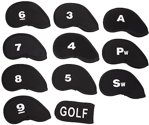 GANAZONO 11pcs Golf Club Head Cover Irons Woods Drivers Covers Elastic Putter Professional Golf Club Travel