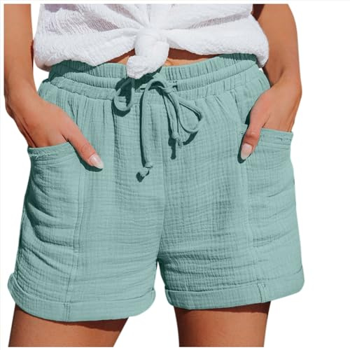 Generisch Damen Shorts Sommer Sport Shorts Damen rosa Jogginghose kurz Laufshorts mädchen elegant Pole Dance Summer Skirt Kurze Hosen Sport kurz 2 in 1 Leggings