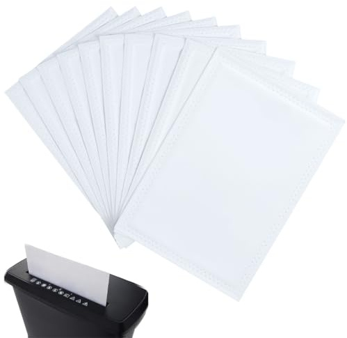 IKOPFLN 10 Pièces Papier à huile pour destructeur de documents - Feuilles lubrifiantes pour destructeurs de documents disponibles - Feuilles d'huile pour destructeurs