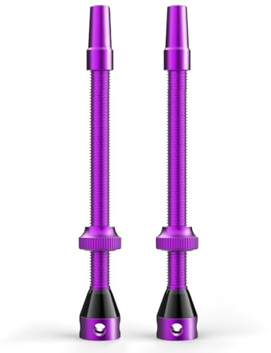 Shredr. Juego de válvulas sin cámara | Válvulas Presta para neumáticos sin cámara | Aluminio súper ligero, anodizado en colores, válvula francesa | Para ruedas aerodinámicas de bicicleta de carretera
