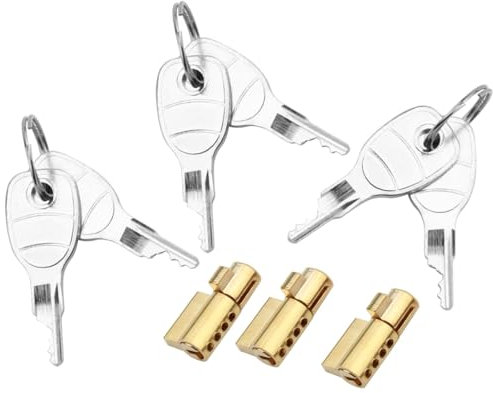 xinbai 3 lucchetti per rimorchio con 4 chiavi, serratura per gancio di traino, compatibili con ciondolo Terra Daxara Maypole