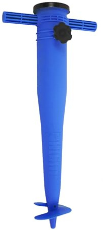 Pincho XL Soporte Sombrilla Playa 50cm con Helice y Ajuste Universal – Compatible Sombrillas Hasta 50mm, Fijacion Arena Antiviento, Alta Estabilidad, Resistente Sol Arena Agua