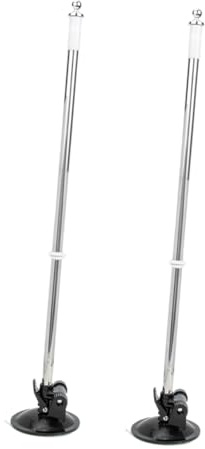 HANABASS 2pcs Mini Flagpole Holder with Strong Suction Cup for Car and Vehicle Mount Quick Assembly Small Table Flag Stand for Home Office Desk Decoration Multi Vehicle Compatible and