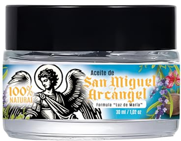 Ideal Products Huile de l'Archange Saint Michel Formule Luz de Maria : Huile de Coco, Huile Essentielle de Géranium et Huile Essentielle de Lavande 30ml (1.02Oz) 100% Naturelle Sans additifs