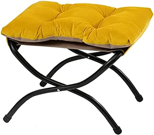 Sgabello poggiapiedi pieghevole portatile, morbido e confortevole, per soggiorno, camera da letto e uso esterno, design elegante, 45 x 40 x 40 cm