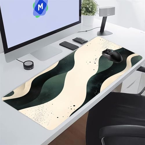 Tappetino Mouse XXL Gaming 1200x600x3 mm Verde Scuro Tappetino per Mouse Grande Cuscinetto per Tastiera Grande da Scrivania Gaming Mousepad Lavabile per Ufficio e casa