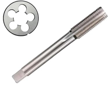 Filiera per filettatura tonda, filiera tonda metrica, 2 pezzi maschio e femmina, set di filiere per filettatura metrica destra M13-M24, utilizzato per maschiatura di filettature interne ed esterne d