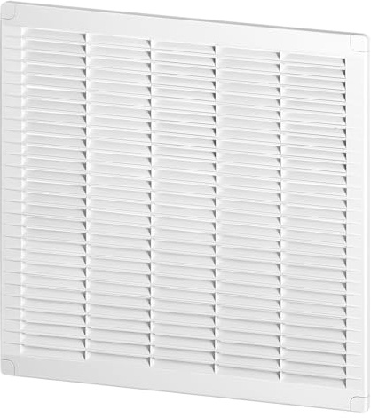 Miratic Rejilla Ventilacion Cuadrada con Tapones de Cierre – ABS Blanco - Fácil Instalación