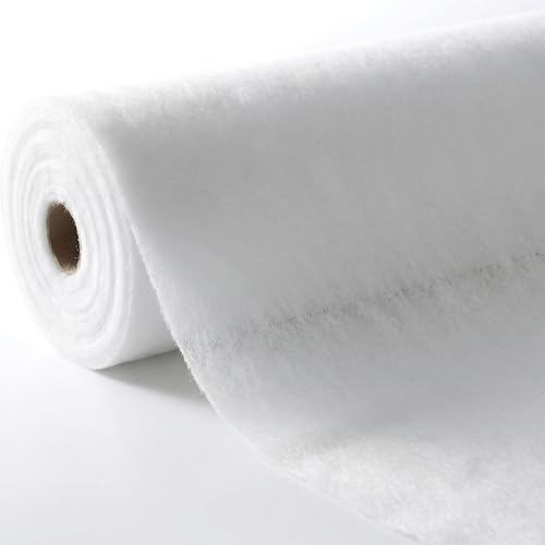 wollyflaushi Volumenvlies 4m² 2,5m×1,6m - Polstervlies 80g/m² (8mm) 160cm | Polsterwatte Zuschnitt – Füllvlies ideal für Polstern, Quilten, Nähen & Basteln - Diolenwatte Waschbar Vlieswatte