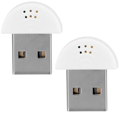 Kukyller Mini microfono USB da 2 pezzi, mini microfono vocale da studio USB portatile registrazione microfono audio per computer PC notebook desktop (Bianca)