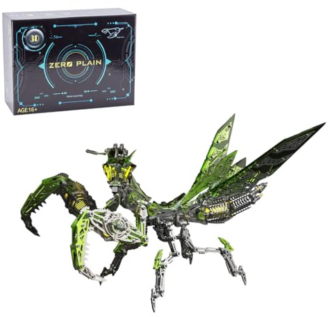 3D Metall Puzzle Modellbausatz, Gottesanbeterin Metal Modell Bausatz, DIY Edelstahl Mechanische Insekten Tier Modell, 3D Puzzle Metall Spielzeug, Dekorationen Geschenk für Erwachsene(1109 Teilen)