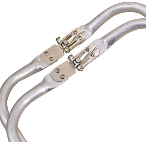EWUHYFP Lås Virkväska 2 stycken 16/20 cm Silvermetallram för doktorväska aluminiumrör handtag väsktillbehör kopplingsdelar(16 cm)