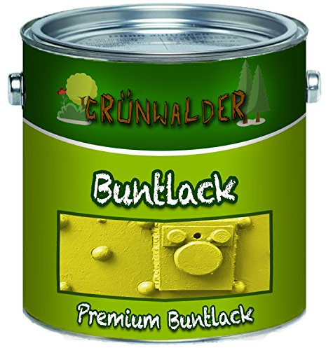 Grünwalder Bunt-Lack premium Schutz-Farbe optimale Deckkraft & UV-Beständigkeit (10 L, Moosgrün (RAL 6005))