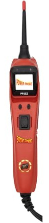 Power Probe PP3EZ Automotive Circuit Tester 12V 24V – Voltmeter, Polarity Tester, Continuity Checker & Component Activator with EZ Diagnostics, EZ Learning, 180° Flip Screen, 8A Breaker (Red)