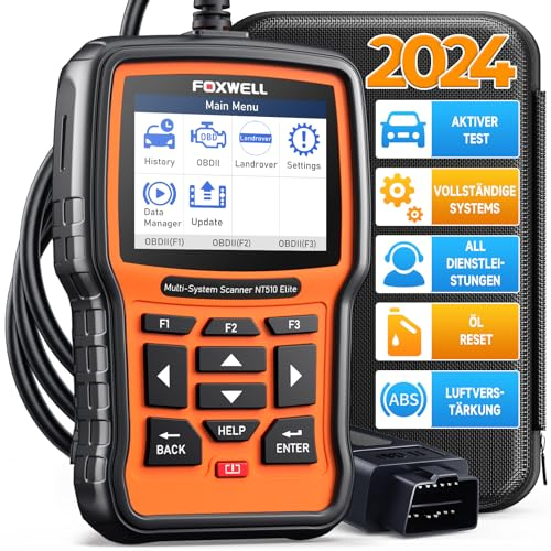 FOXWELL NT510 fit for Mercedes-Benz Sprinter Smart Fahrzeuge OBD2 Diagnosegerät, KFZ Auslesegerät mit 28 Servicefunktionen & Alle Systemdiagnosen, Auslesegerät Auto Mit Kostenloses Aktualisierung