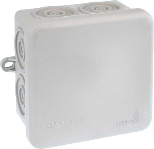 Boîte de dérivation étanche éco 960°C - 80 x 80 mm - 7 entrées