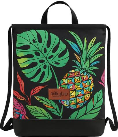 millybo BOOLI Beutel Beuteltasche Sportbeutel Rucksack Damen Backpack Turnbeutel (400.001)