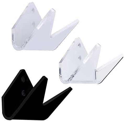 2 STÜCKE Skateboard-Wandhalterung, Longboard-Display-Halterung, Mini-Wandaufhänger, Aufbewahrungsdisplay, Skateboard-Display-Ständer für passend für Skateboard, Longboard, Ski (transparent)