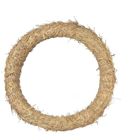 APAC 50cm Straw Ring Christmas Decorations Wreath Frame Seasonal Decorations Base for DIY Craft Floral Arrangements