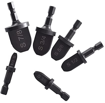 Brocas de Expansión de Tubo de 6 uds., Vástago Hexagonal de Acero Al Carbono, Juego de Acampanado para Aire Acondicionado, Tubería de Cobre