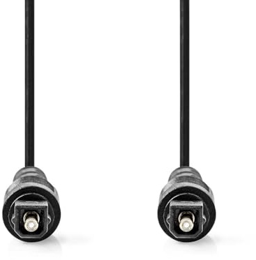NEDIS Optical Audio Cable, Toslink to Toslink, 10.0, Connects DVD, Blu-Ray or Game Console to Amplifier, Digital Sound for Home Cinema Systems