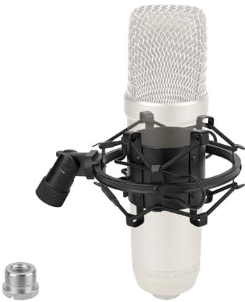 GEEKRIA for Creators Support de microphone anti-vibrations pour microphone Compatible avec Audio Technica AT2020, AT2035, AT2050, MXL V67G, Rode NT1 (Noir)