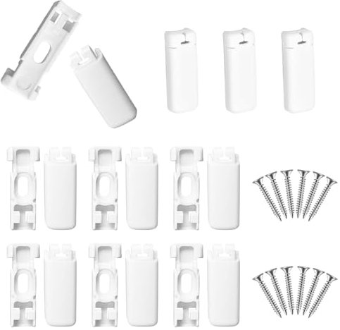 RHQFDM 10 Kit 20 Stück Klemmträger für Plissees Spannschuhe für Verspannte Plissees,Plissee Ersatzteile Klemmträger,Plissee Klemmen Halterung Ersatzteile,Halterung mit Schrauben für plissee