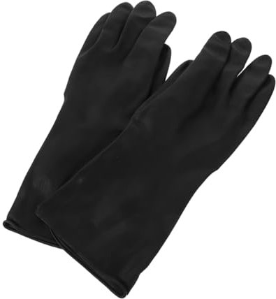 Baluue Dishwashing Gloves Rubber Kitchen Cleaning Lengthened Thick Scrubbing for Washing up Heavy Duty