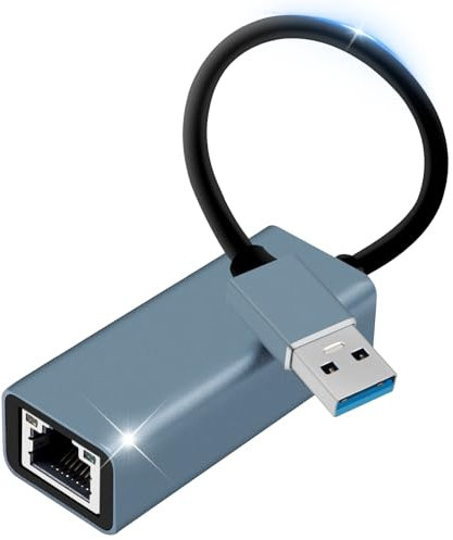 Adattatore USB Ethernet, Gigabit 1000 Mbps Adattatore USB LAN USB 3.0 a RJ45 Compatibile per Switch, MacBook, Laptop, Win 11/10/ 8.1/8, Mac OS, Linux