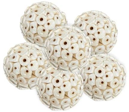 DVOFU Lot de 6 balles Sola naturelles à suspendre pour perroquet - Jouets à mâcher pour oiseaux d'amour, hamsters et lapins