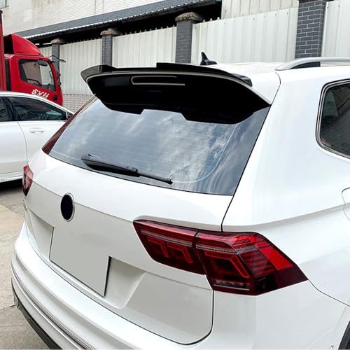 AUTO-STYLE Becquet de Toit (Spoiler Cap) Compatible avec Volkswagen Tiguan II R-Line Facelift 2020-2024 INCL. Allspace & Seat Tarraco FR 2019- (ABS Noir Luisant)