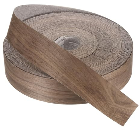 PATIKIL Walnut Edge Banding, 3 Inch x 250 ft Wood Veneer Tape Pre-glued Flexible Plywood Edge Banding with Hot Melt Adhesive for Furniture Restoration