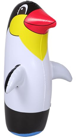 BESTonZON Giocattolo Gonfiabile Penguin a Forma di Pinguino Design Tumbler in PVC, Facile da Trasportare per Bambini, per Gioco All'aperto e Decorazione di Feste Colore Casuale