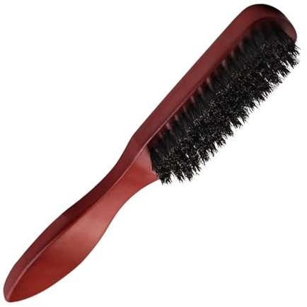 1 Piece Slick Back Hair Brush,Back Combing Brushes,Slick Brush,Smoothing Hairs Brushes,for Thin and Fine Mane Afro Wet Curly Hair or Damaged,Suitable Reducing Hairs Breakage(Reddish brown)