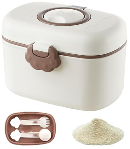 Dispensador para leche en polvo, recipiente para alimentos y aperitivos, portátil para uso diario en casa, guardería, viajes y cocina