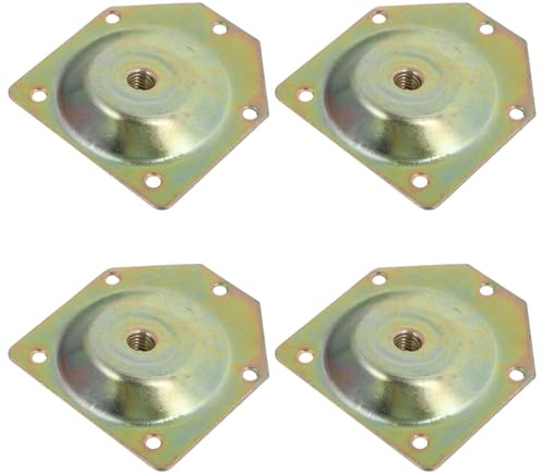 SEWACC Angled Mounting Plates Furniture Leg Attachment Plates for Wooden Legs Easy Installation Extend Furniture Life Mid-Century Look Home Use 4Pcs