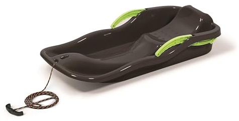 Prosperplast Schlitten Race Anthrazit | schneller Kunststoffschlitten für Schnee & Abfahrten | robust & frostbeständig | leicht & kompakt | strapazierfähig & langlebig | 87×40×18 cm