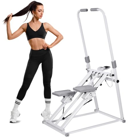 Stepper Escalier, Stepper Fitness Appartement pour la Maison,Folding Cardio Vertical Sport Climber avec Guidon réglable pour Büro, Capacité 150 kg