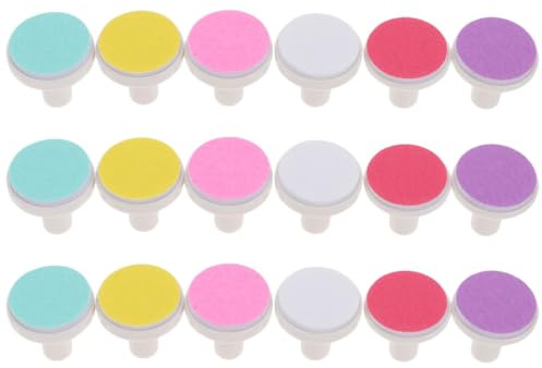 HOMSFOU 18 Pièces Têtes de Meulage pour Bébé, Papier Abrasif Sûr, Outils de Meulage des Ongles pour Soins Doux à Domicile