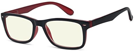 eyekepper Lunettes à filtre de lumière bleue - Protection contre l'éblouissement UV420, Lunettes d'ordinateur - Monture rouge