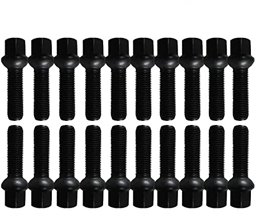 20 Radschrauben Radbolzen schwarz Kugelbund M14x1,5 47mm