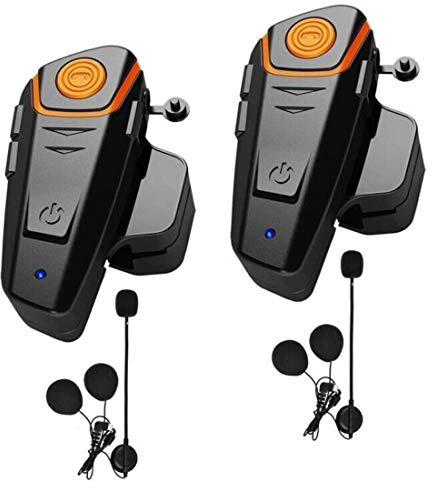 Dgakcvb Motorcycle Helmet Bluetooth Headset, BT-S2 1000m Helmet Bluetooth Intercom Up to 2-3 Riders Universal Communication System Headphones for Ski/ATV/Dirt Bike/Racing/Climbing(Dual)