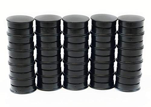 TimeTEX - Haft-Magnete schwarz, 50-TLG., 24 mm ø | Set mit starker Haftkraft bis 10 Blatt DIN A4 | Gut greifbare Kunststoff-Kappen für Büro, Schule & Haushalt