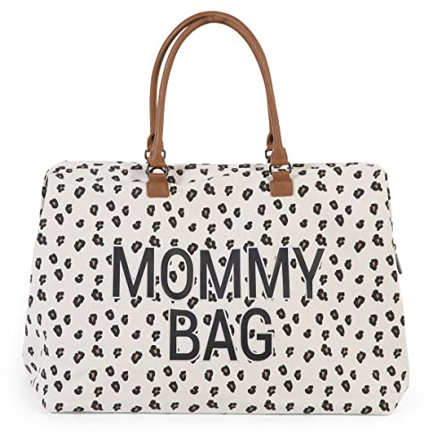 CHILDHOME Mommy Bag, Wickeltasche, Mutterschaft, Reisetasche, große Kapazität, Wickelunterlage, verstellbarer Schultergurt, Thermotasche, Kofferdurchlass