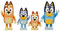 Bluey 13009 and Family: , Bingo, Bandit and Chilli 4 Figure pack Articulated Character Action Figures 2.5 inches Official Collectable Toy, Multicoloured